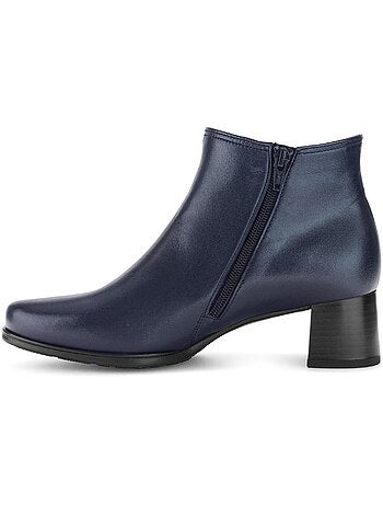 Bottines en cuir lisse