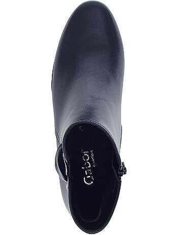 Bottines en cuir lisse