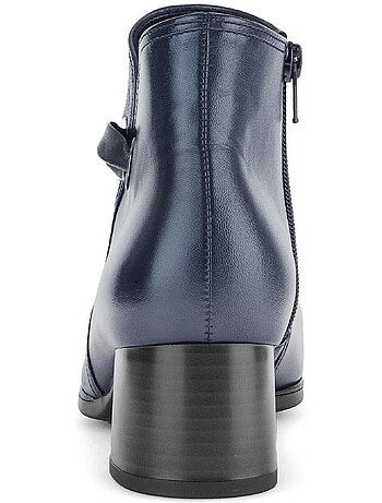 Bottines en cuir lisse