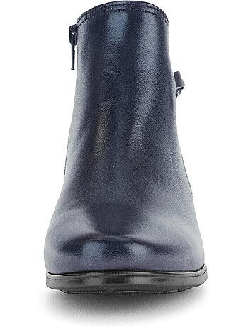 Bottines en cuir lisse