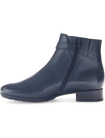Bottines en cuir lisse