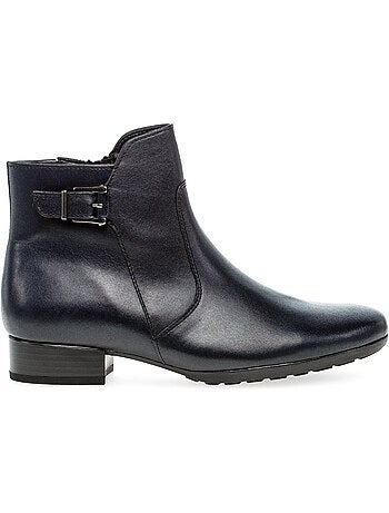 Bottines en cuir lisse