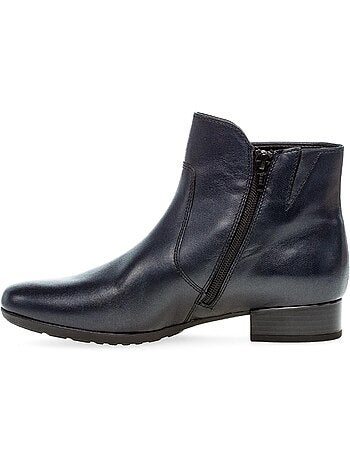Bottines en cuir lisse