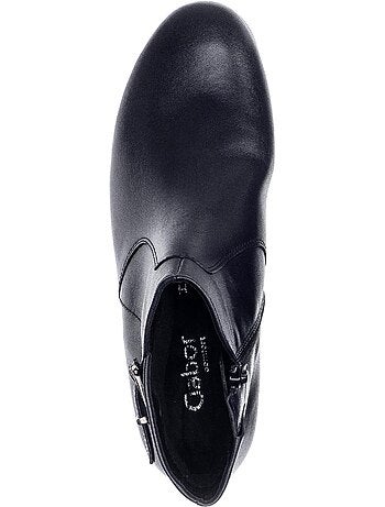 Bottines en cuir lisse