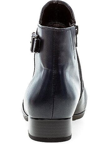 Bottines en cuir lisse