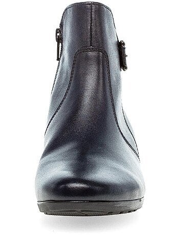 Bottines en cuir lisse