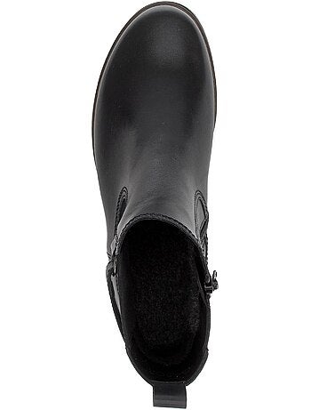 Bottines en cuir lisse