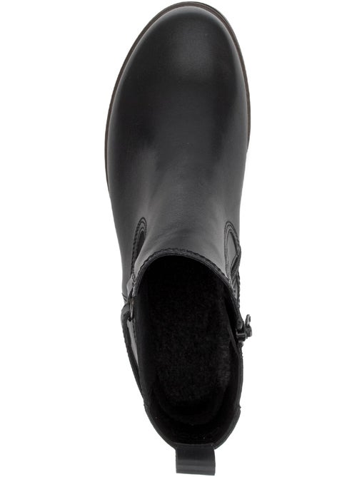 Bottines en cuir lisse - Kiabi Bottines en cuir lisse - Kiabi