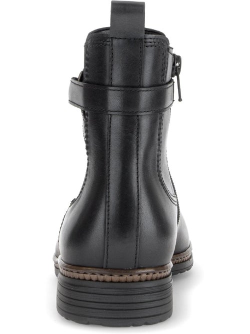 Bottines en cuir lisse - Kiabi Bottines en cuir lisse - Kiabi