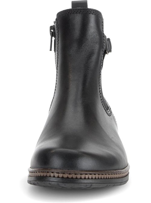 Bottines en cuir lisse - Kiabi Bottines en cuir lisse - Kiabi
