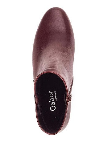 Bottines en cuir lisse