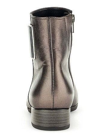 Bottines en cuir lisse