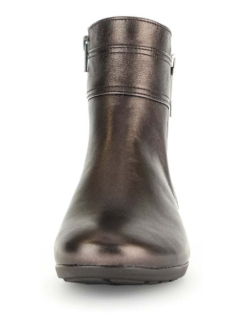 Bottines en cuir lisse - Kiabi Bottines en cuir lisse - Kiabi