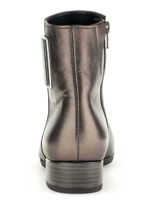 Bottines en cuir lisse - Kiabi Bottines en cuir lisse - Kiabi