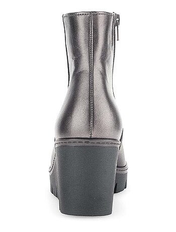 Bottines en cuir lisse