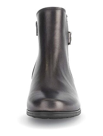 Bottines en cuir lisse