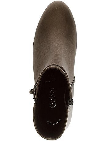 Bottines en cuir lisse