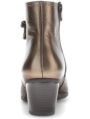 Bottines en cuir lisse