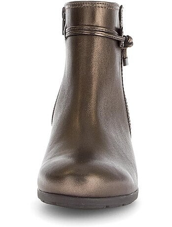 Bottines en cuir lisse