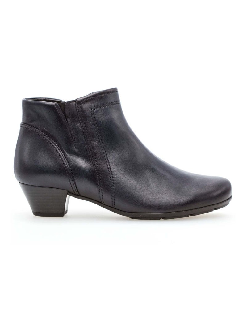Bottines  en cuir lisse Gabor Bleu - Kiabi