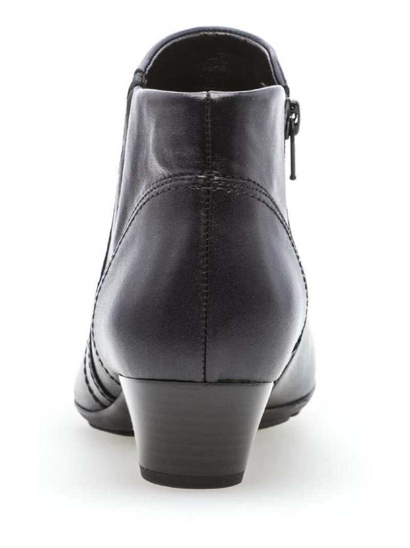 Bottines  en cuir lisse Gabor Bleu - Kiabi