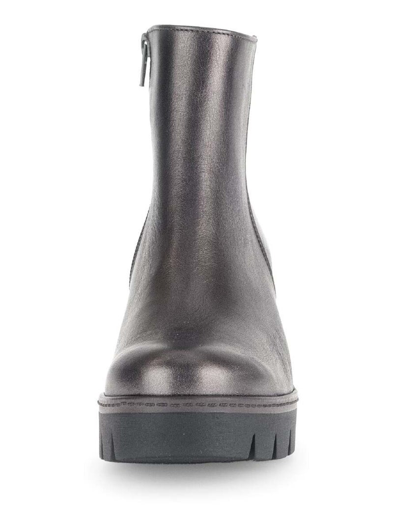 Bottines  en cuir lisse Gabor Bronze - Kiabi