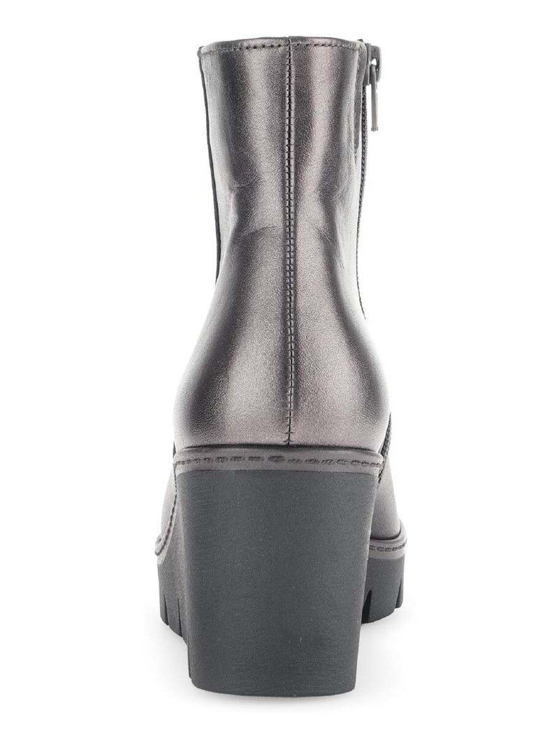 Bottines  en cuir lisse Gabor Bronze - Kiabi