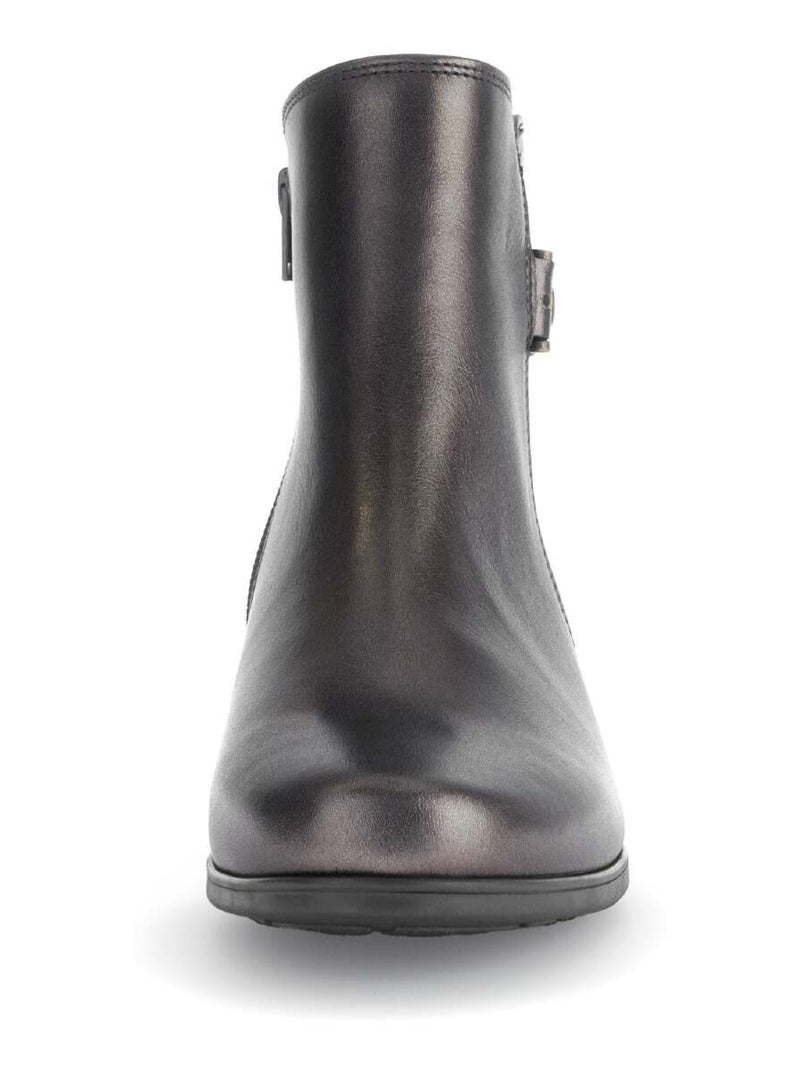 Bottines  en cuir lisse Gabor Bronze - Kiabi