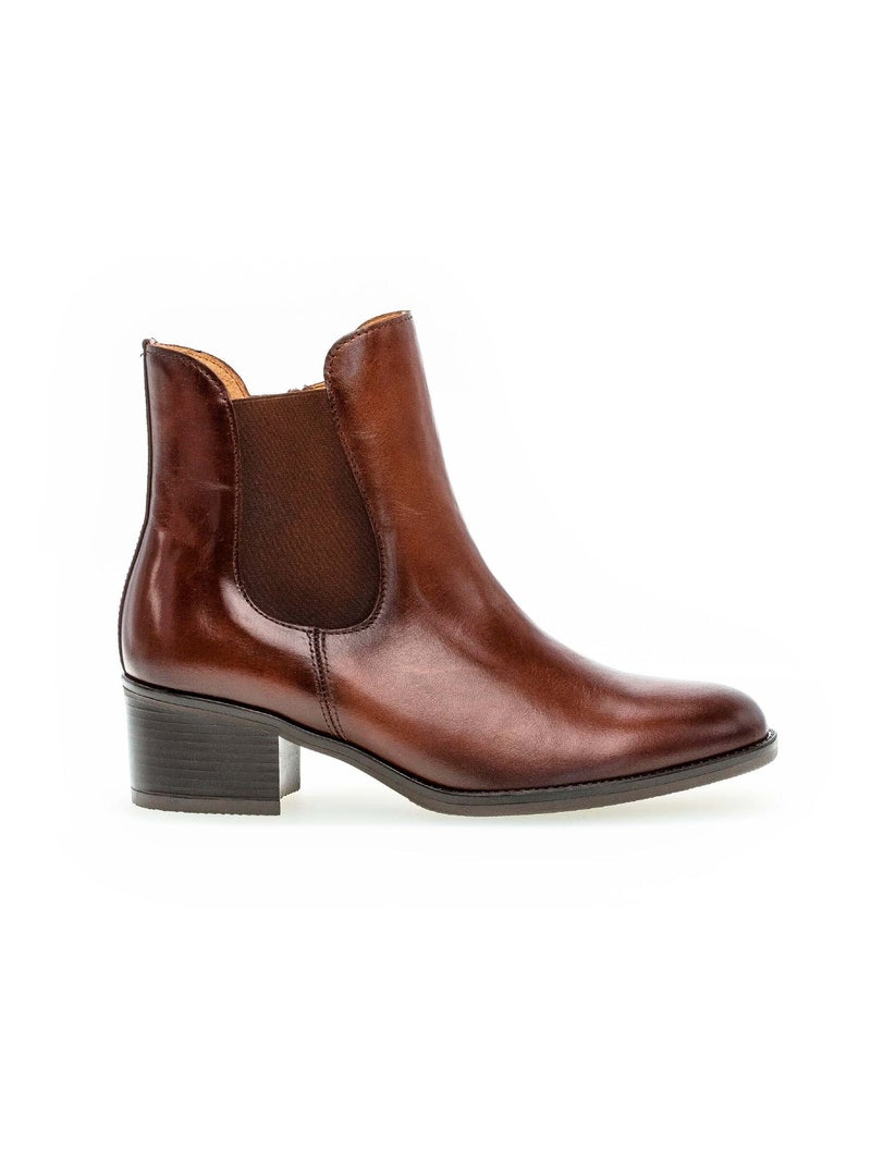 Bottines  en cuir lisse Gabor Marron - Kiabi