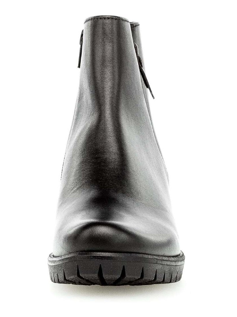 Bottines  en cuir lisse Gabor Noir Noir - Kiabi