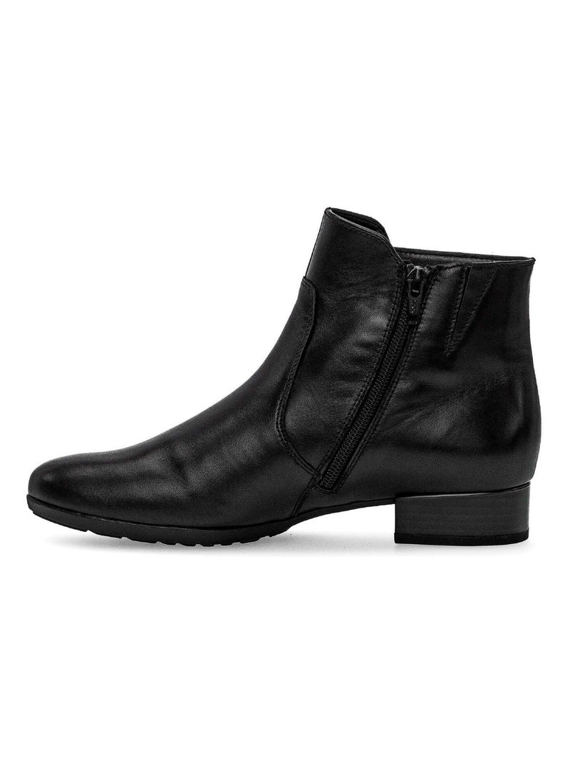 Bottines  en cuir lisse Gabor Noir Noir - Kiabi