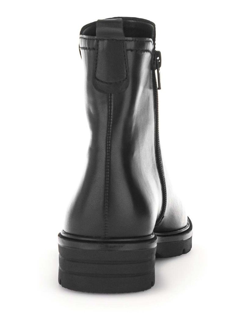 Bottines  en cuir lisse Gabor Noir Noir - Kiabi