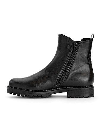 Bottines en cuir lisse Gabor