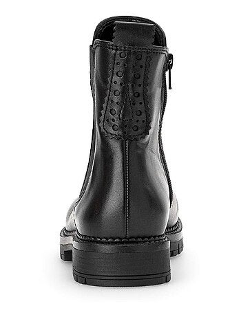 Bottines en cuir lisse Gabor