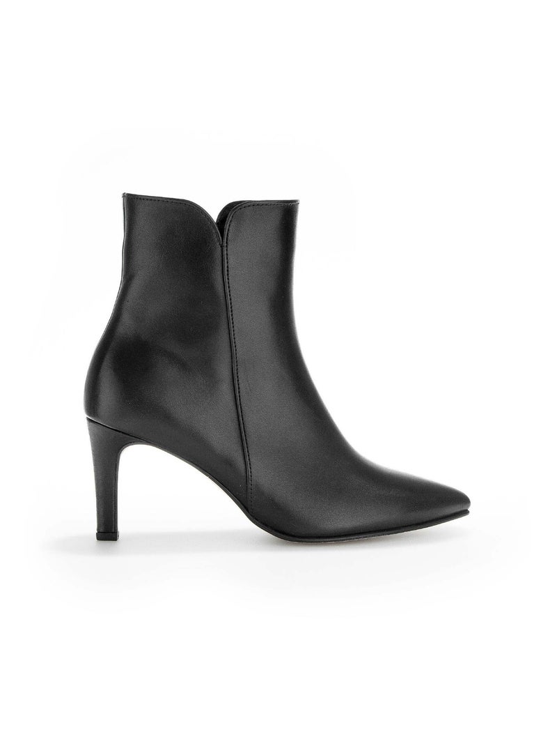 Bottines  en cuir lisse Gabor Noir Noir - Kiabi