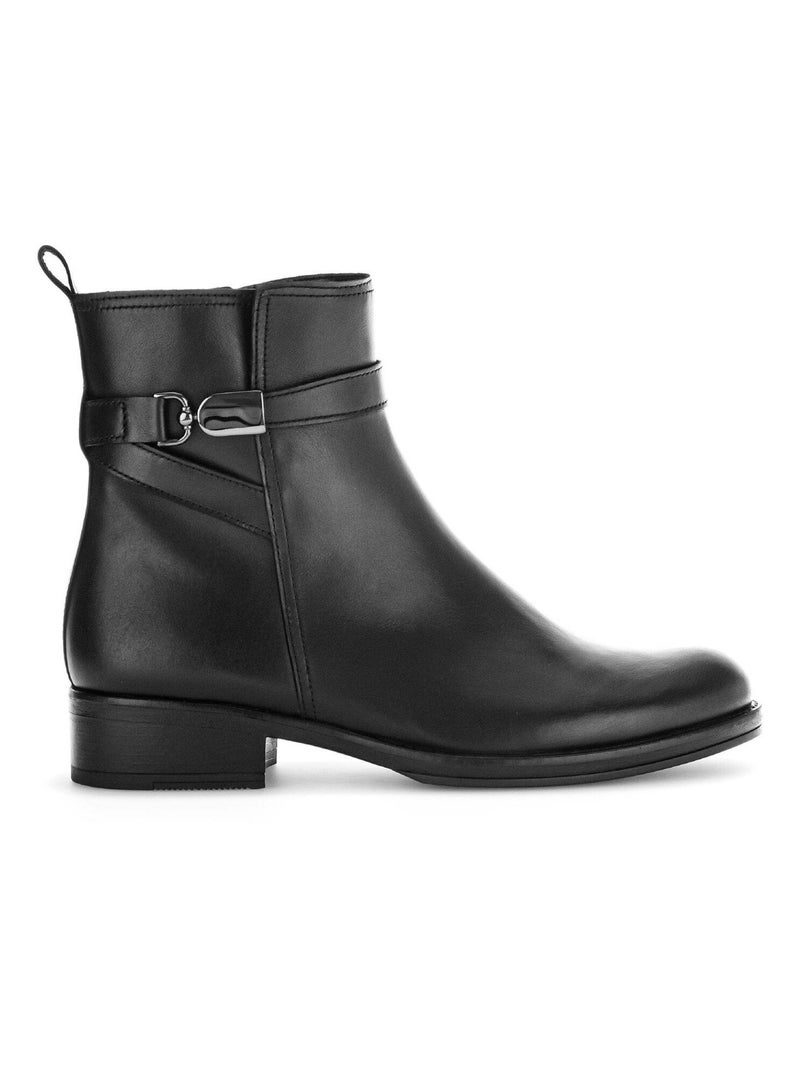 Bottines  en cuir lisse Gabor Noir Noir - Kiabi