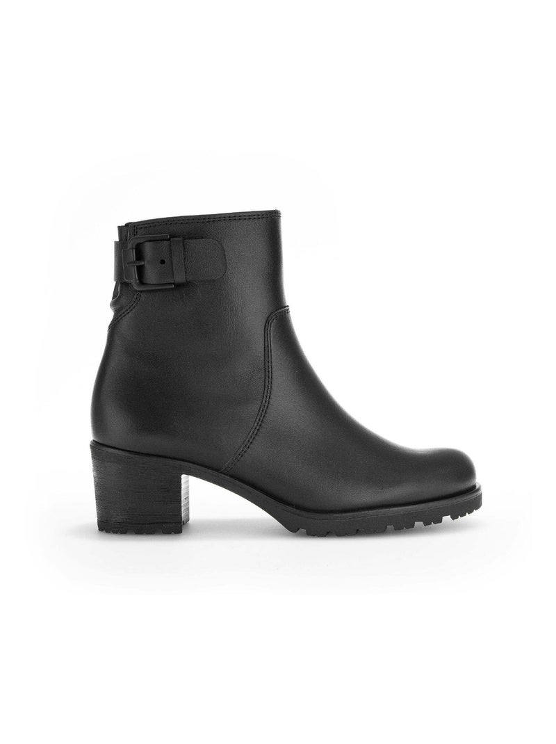Bottines  en cuir lisse Gabor Noir Noir - Kiabi