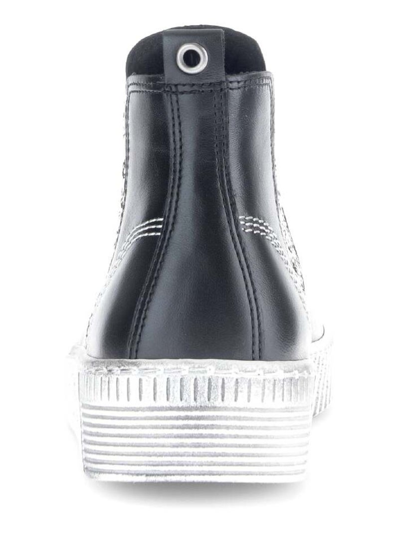 Bottines  en cuir lisse Gabor Noir Noir - Kiabi