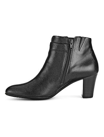 Bottines en cuir lisse Gabor