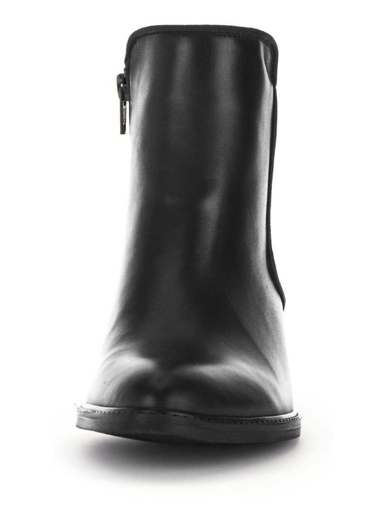 Bottines  en cuir lisse Gabor Noir Noir - Kiabi