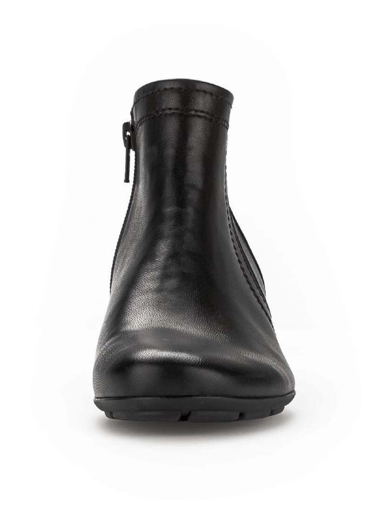 Bottines  en cuir lisse Gabor Noir Noir - Kiabi