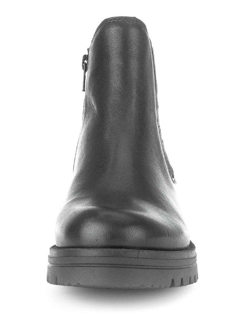 Bottines  en cuir lisse Gabor Noir Noir - Kiabi