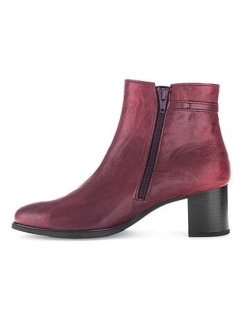 Bottines en cuir lisse Gabor