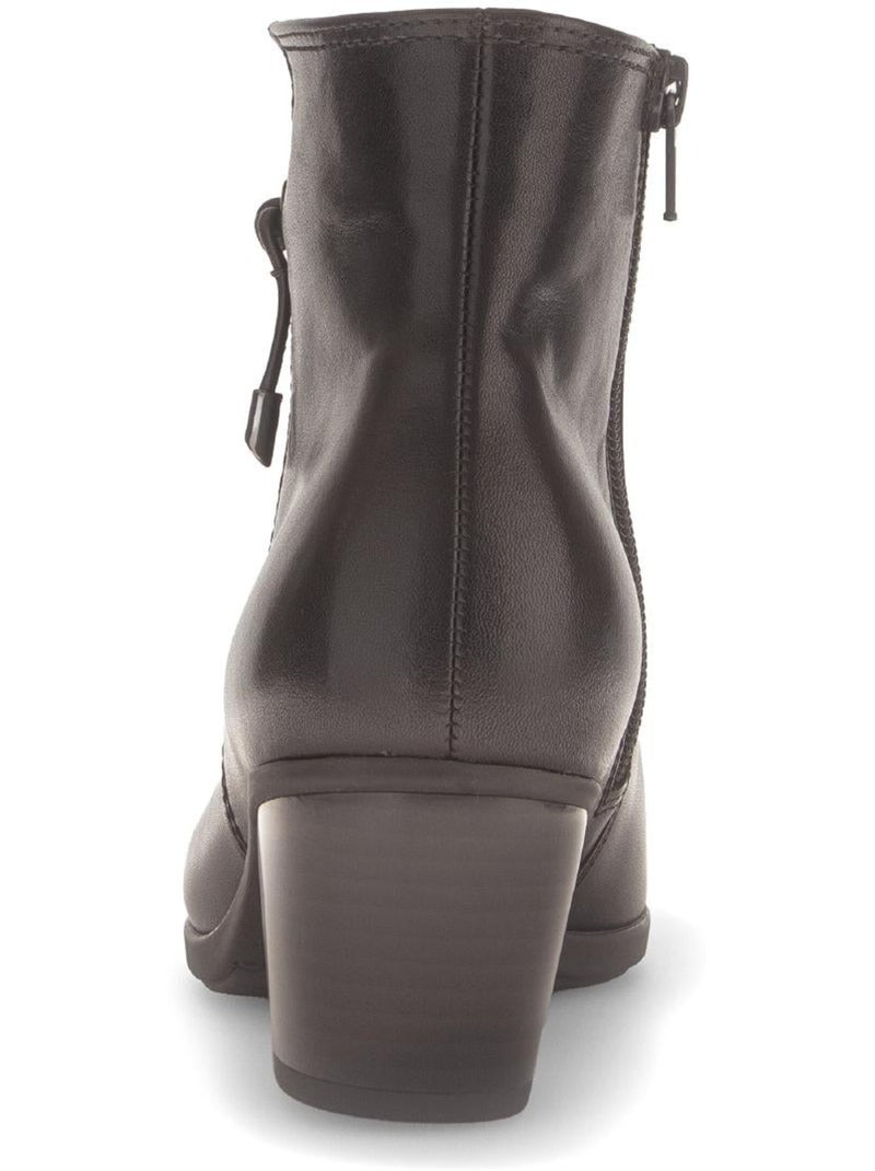Bottines  en cuir lisse Marron clair - Kiabi