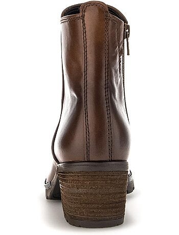 Bottines en cuir lisse