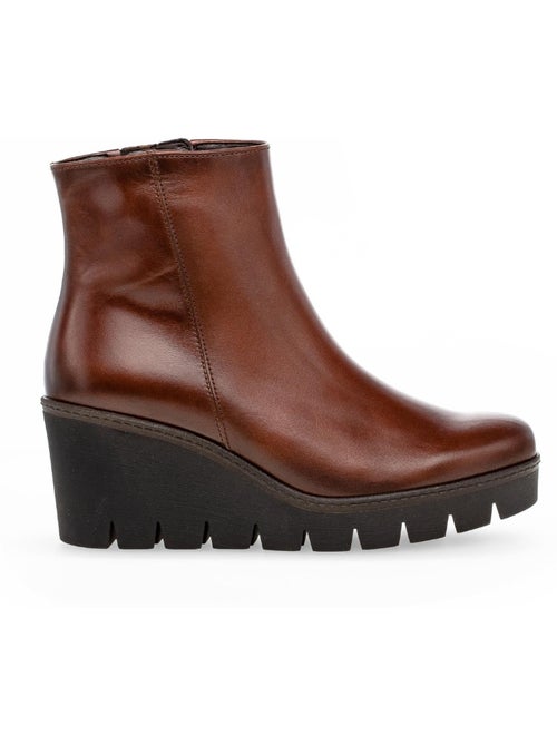 Bottines en cuir lisse - Kiabi Bottines en cuir lisse - Kiabi