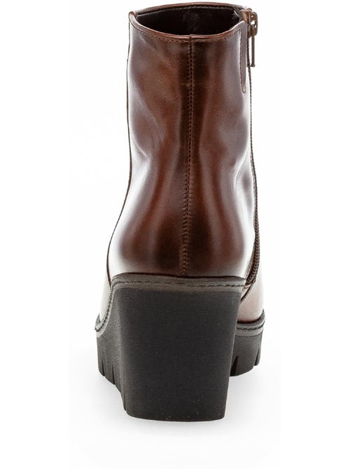 Bottines en cuir lisse - Kiabi Bottines en cuir lisse - Kiabi