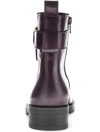 Bottines en cuir lisse