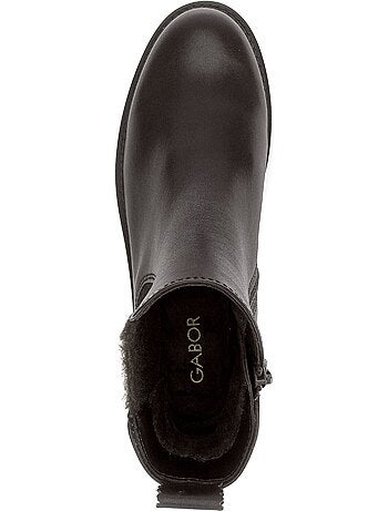 Bottines en cuir lisse
