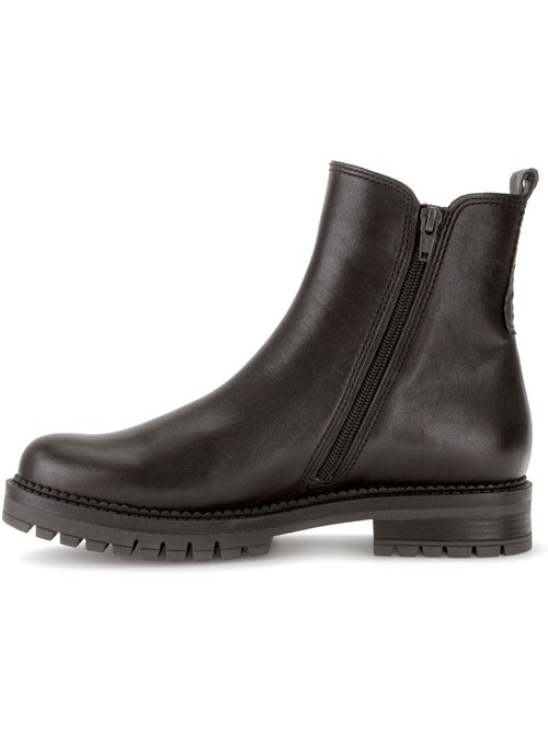 Bottines en cuir lisse - Kiabi Bottines en cuir lisse - Kiabi